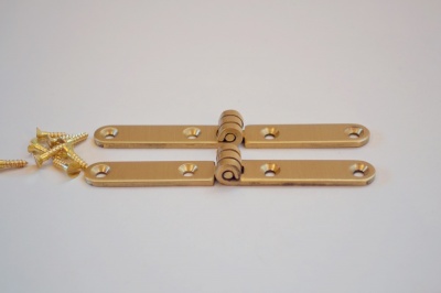 Solid Brass Strap Hinges / Writing Slope Hinges (pair)